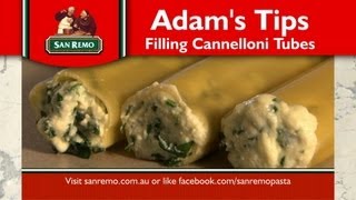 How to fill cannelloni featuring San Remo Brand Ambassador Adam Swanson [upl. by Thagard613]