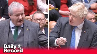 Ian Blackford and Boris Johnson clash over UK poverty [upl. by Akihsay]