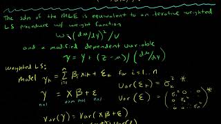 Nelder amp Wedderburn 1972  GLM  MLE  Equivalence to Weighted Least Squares  Part 1 [upl. by Ahsiym]