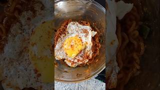 instant Korean noodleshot 🔥 spicy Korean noodleswith of boiled egg 🥚 [upl. by Kilbride]