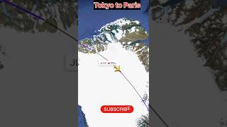 Tokyo to Paris flight aviation flightpath airways airtravel [upl. by Miett]