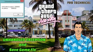 GTA Vice City Unhandled Exception Fix [upl. by Stalk84]