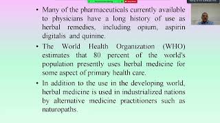 ETHNOPHARMACOLOGY PG 652021 BY DR N B SHRIDHAR [upl. by Renaxela]