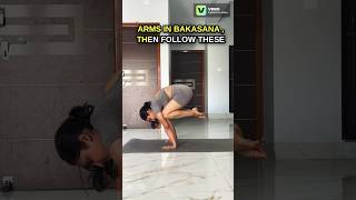 Straight arm Bakasana tips✅yoga yogapose youtubeshorts strength balance [upl. by Spillihp]