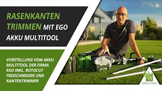 Rasenkanten schneiden  EGO Multitool  Akku Kantentrimmer  Akku Freischneider  Rotocut [upl. by Ayo]