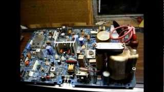 Flyback transformer replacement in a 1982 19quot Sylvania E32 chassis color TV [upl. by Dalohcin]