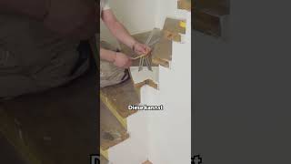 Part II zum Thema Schablonen anfertigen 📐 renovation woodworking renovieren wood treppen diy [upl. by Venditti694]