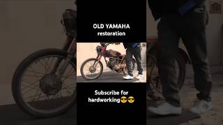 Restoration of yamaha rusted bik hand to hand made a bike restoration shortsclassicreclamation [upl. by Tenney]