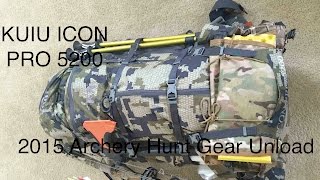 Kuiu 5200 Icon Pro Unloading Backcountry Archery 2015 Elk Hunt Gear [upl. by Auqinal573]