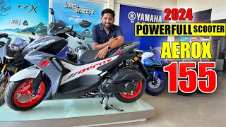 Yamaha Aerox 155 E20 2024 Model Launch Price Mileage All Updae Review [upl. by Gal955]