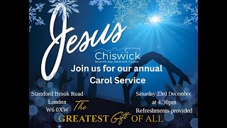 Annual Carol Service  Sabbath 23rd December 2023 [upl. by Juster382]