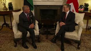 King Abdullah of Jordan met UK Prime Minister Keir Starmer on Tuesday at No 10 Downing Street [upl. by Eidak]