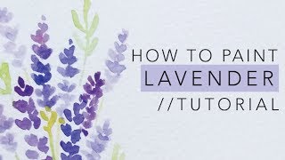 How to paint LAVENDER with watercolor [upl. by Ayekin852]