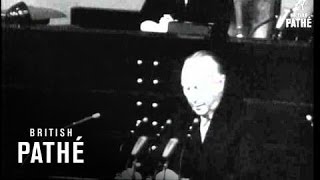 Adenauer Addresses Bundestag On His Visit To Moscow 1955 [upl. by Capello]