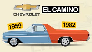 Evolution of Chevrolet El Camino From sedan pickup to Muscle Car [upl. by Kabob]