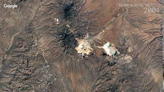 Google Timelapse Cananea Mine Mexico [upl. by Aguie489]