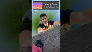 minecraft caves and cliffs achievement minecraft minecraftshorts minecraftmemes [upl. by Alaikim]