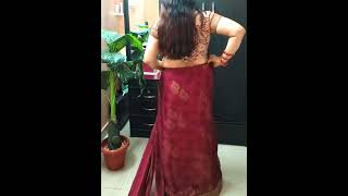 Sidha Palla Saree Kaise Pahne  How To Drapping Sidha Pallu Saree  Saree Tutorial  Saree hack [upl. by Lavro121]