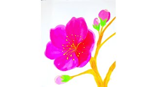 beautiful frangipani flower painting ideas 🖌️🎨🖌️🌸subscribe drawing art shortvideo shorts [upl. by Accisej484]