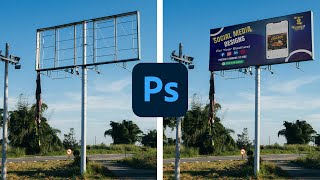 Place Anything into Perspective on a Billboard  Vanishing Point Filter in Photoshop [upl. by Jacqui615]