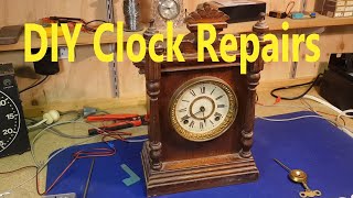 How to fix an antique mantel clock Service amp lubricating an overwound movement DIY Ansonia repairs [upl. by Adnilema]