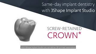 Sameday implant dentistry with 3Shape Implant Studio 2019 [upl. by Otanod]