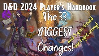 DampD 2024 Players Handbook The 33 BIGGEST Changes 5 you should use right away [upl. by Ardnaeed]