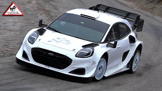 Test Pre Rallye MonteCarlo 2024  Adrien Fourmaux  Ford Puma Rally1 Passats de canto [upl. by Reviere346]