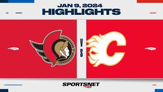 NHL Highlights  Senators vs Flames  January 9 2024 [upl. by Rist520]