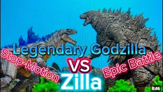 REACTING To LEGENDARY GODZILLA VS ZILLA An EPIC BATTLE Stop Motion [upl. by Sperling]