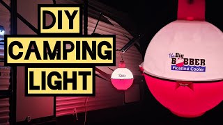 Diy Camping Light  Big Bobber Floating Cooler  Bucket Light  Camping Hacks  Rv Hacks [upl. by Nolyd]