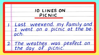 FEW LINES ON PICNIC  FIVE LINES  10 LINES ON PICNIC  IN ENGLISH [upl. by Coray]