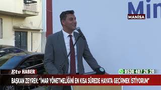 Başkan Zeyrek İmar Yönetmeliğini En Kısa Sürede Hayata Geçirmek İstiyorum [upl. by Aimaj]