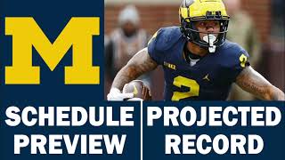 Michigan Football 2023 Schedule Preview amp Record Projection [upl. by Elgna]