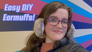 DIY Quick and Easy Earmuffs NO PATTERN NEEDED Five Minute Tutorial [upl. by Koppel]