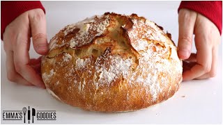 3 Ingredient No Knead Bread WITHOUT a Dutch oven  Easy Bread Recipe [upl. by Chari942]