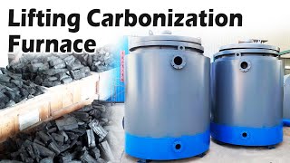 Lifting Carbonization Furnace Great Tool For Making Charcoalcharcoal carbonizationfurnace [upl. by Marne]