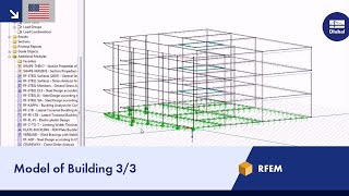 Dlubal RFEM  Model of Building 33 [upl. by Chiaki]