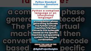 Python a compiled language or an interpreted language [upl. by Tennies]