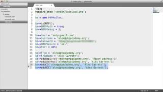 Send Email With PHPMailer Basic email Part 35 [upl. by Takashi225]