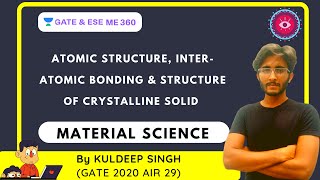 L2 Atomic Structures Interatomic Bonding and Structure Of Crystalline Solid  GATEESE 2021 [upl. by Cung670]