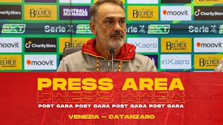 PRESS AREA  VIVARINI NEL DOPO GARA DI VENEZIA  CATANZARO 🎙️ [upl. by Rakel]