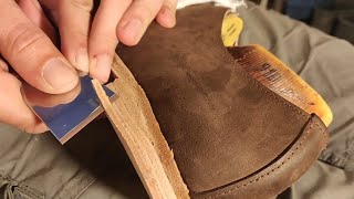 Hand Making Brown Derby Shoes from Pull Up Leather [upl. by Cristie830]