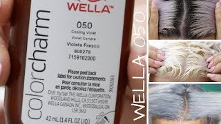 WELLA 050 COOLING VIOLET USED AS A TONER  GET GREY HAIR [upl. by Trebreh]