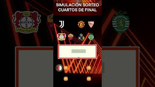 SORTEO 4TOS de FINAL🔥EUROPA LEAGUE 20222023👉SIMULACIÓN [upl. by Dione]