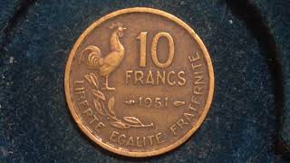 1951 10 Francs Coin France [upl. by Tenneb]