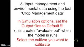 Model calibration using Gencalc in DSSAT 46 [upl. by Pratt]