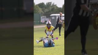 Lil bros standing on business 💀 via nextupaffilliatedIG shorts football highlights kids nfl [upl. by Eart]