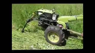 Working video of walking tractor with lawn mower 手扶拖拉機配割草機工作視頻 [upl. by Emmanuel]