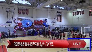 Aviano MHS  Boys Volleyball vs AOSR  Saturday  Oct 26 2024  Live Stream [upl. by Efthim]